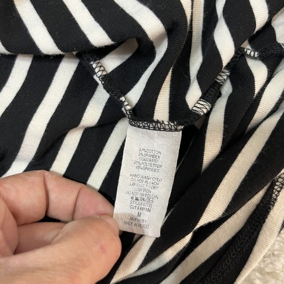 Shopia & Zeke Dress Womens Medium Stripped Faux Suede Elbow Patches Long Sleeve‎ - Picture 9 of 9